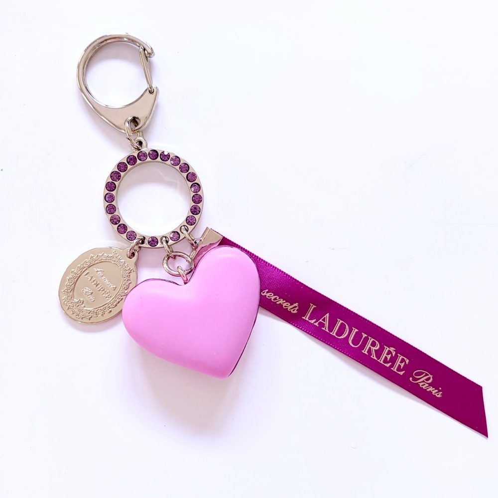 Ladurée Pink Heart Key & Card Holder Charm
